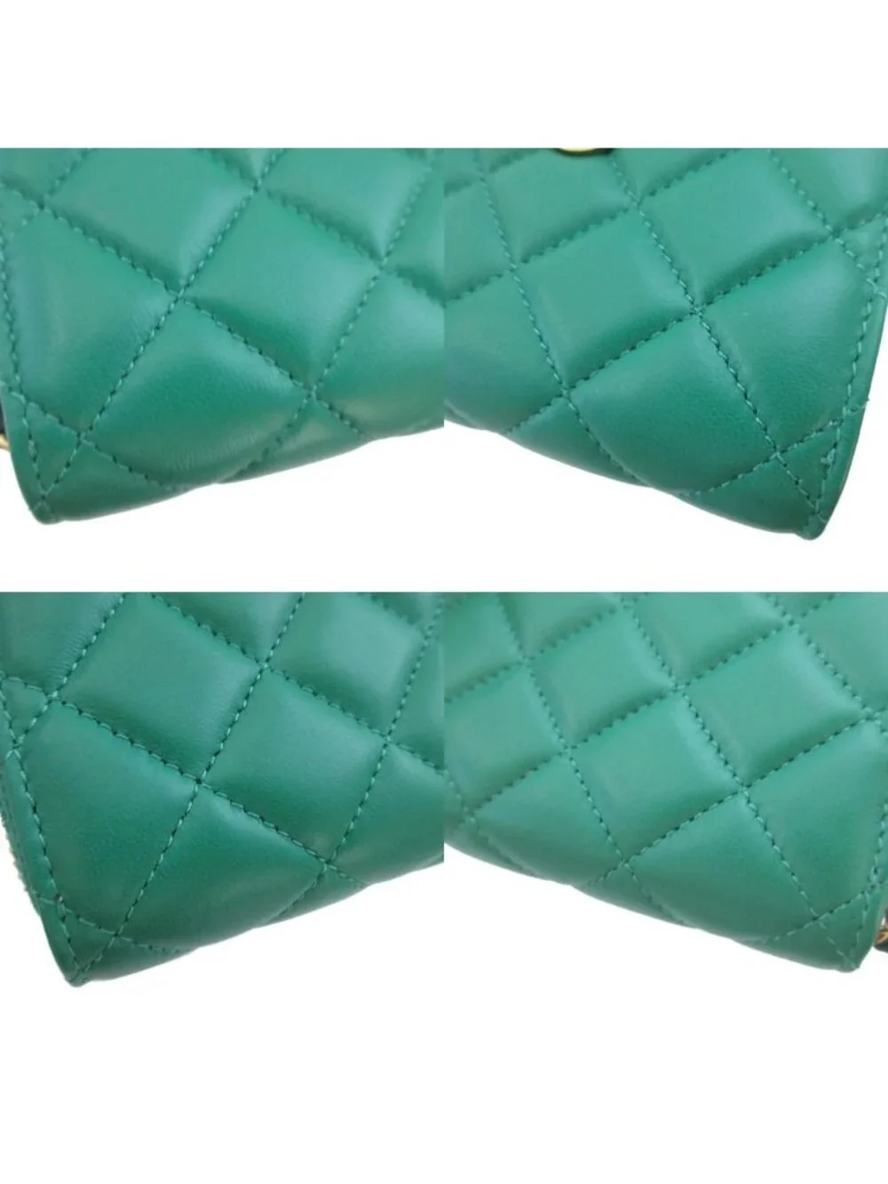 Versace Medusa Quilted Leather Green Bifold Wallet